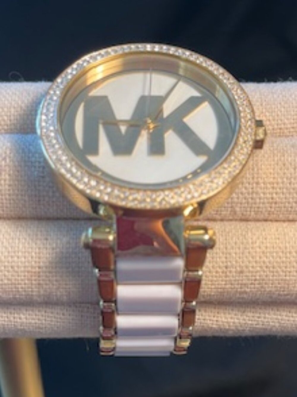 Michael Kors White and Gold Watch